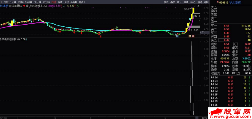 两板抓龙(源码 副图/选股/预警 通达信)无未来